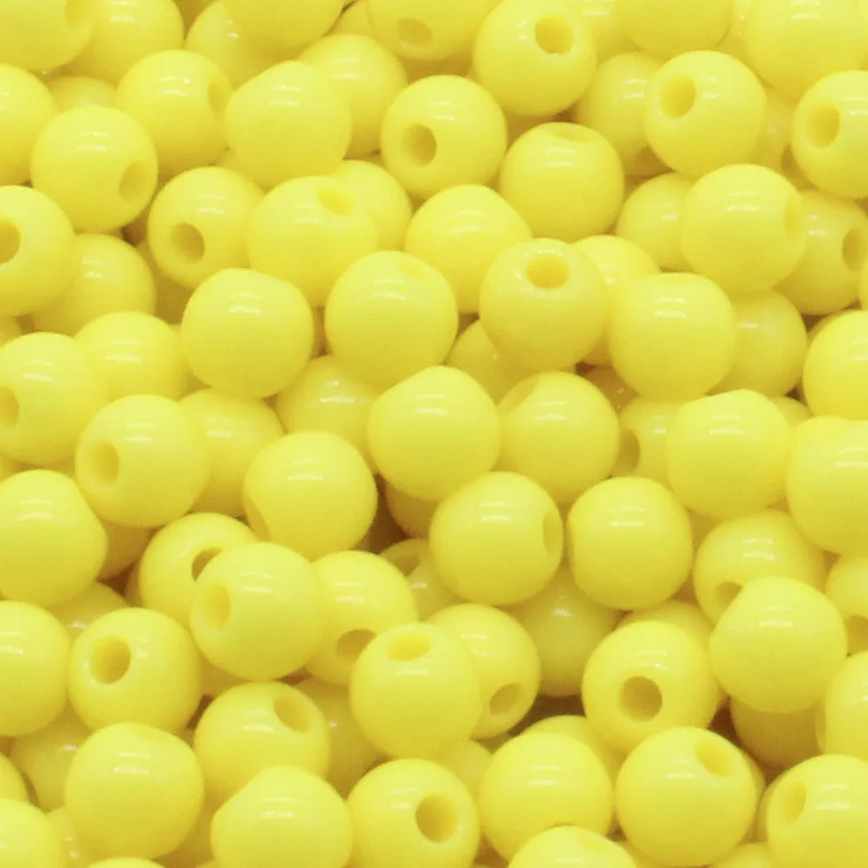 200шт 6 мм Желтый Акриловый Круглый Шар Распорные Бусины Для Изготовления ювелирных Изделий DIY Ювелирные Аксессуары