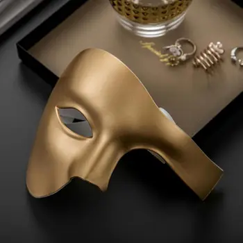 1ШТ Креативная маска для косплея Phantom Masquerade Пластиковая маска на половину лица для мужчин и женщин, реквизит для карнавальной вечеринки