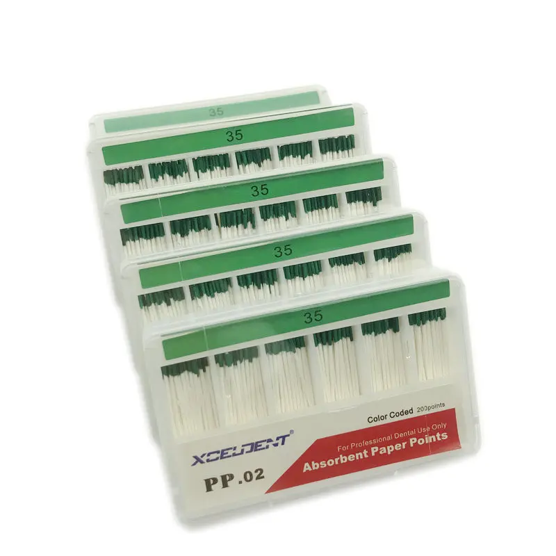 5 коробок Стоматологических абсорбирующих бумажных наконечников для Эндодонтии с удалением корня Наконечники из хлопкового волокна Стоматологический Материал