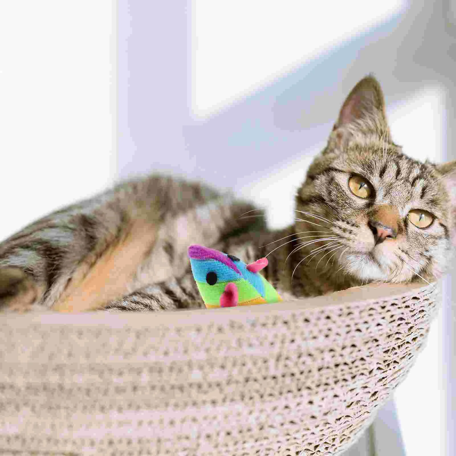 5 шт. Игрушка из кошачьей мяты В форме мышки Игрушка для кошек Игрушка для кошек Котенок Игрушка для домашних кошек Интерактивные игрушки для кошек