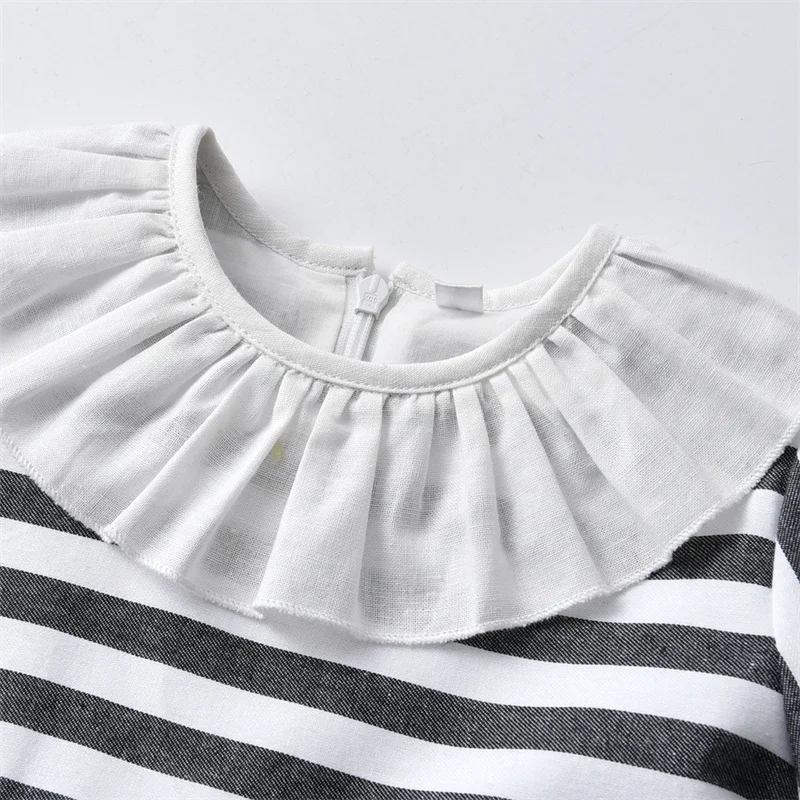 2023 Детская Испанская одежда, Одинаковые комплекты для брата и Сестры, Летнее Хлопковое платье в полоску для маленьких девочек, Белая рубашка Для мальчиков, Шорты
