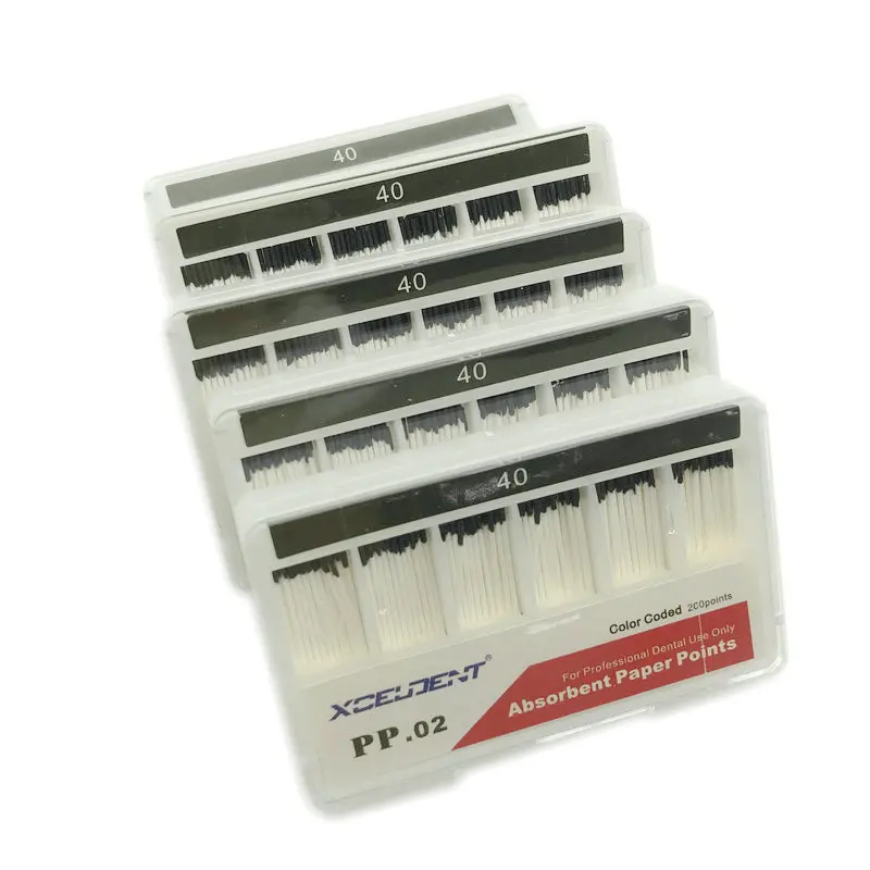 5 коробок Стоматологических абсорбирующих бумажных наконечников для Эндодонтии с удалением корня Наконечники из хлопкового волокна Стоматологический Материал