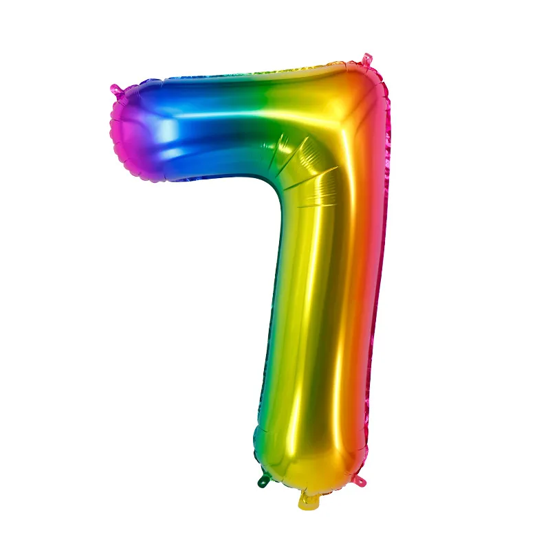 Новая 40-дюймовая цифровая алюминиевая пленка цвета радуги, воздушный шар, фон для украшения детского Дня рождения оптом