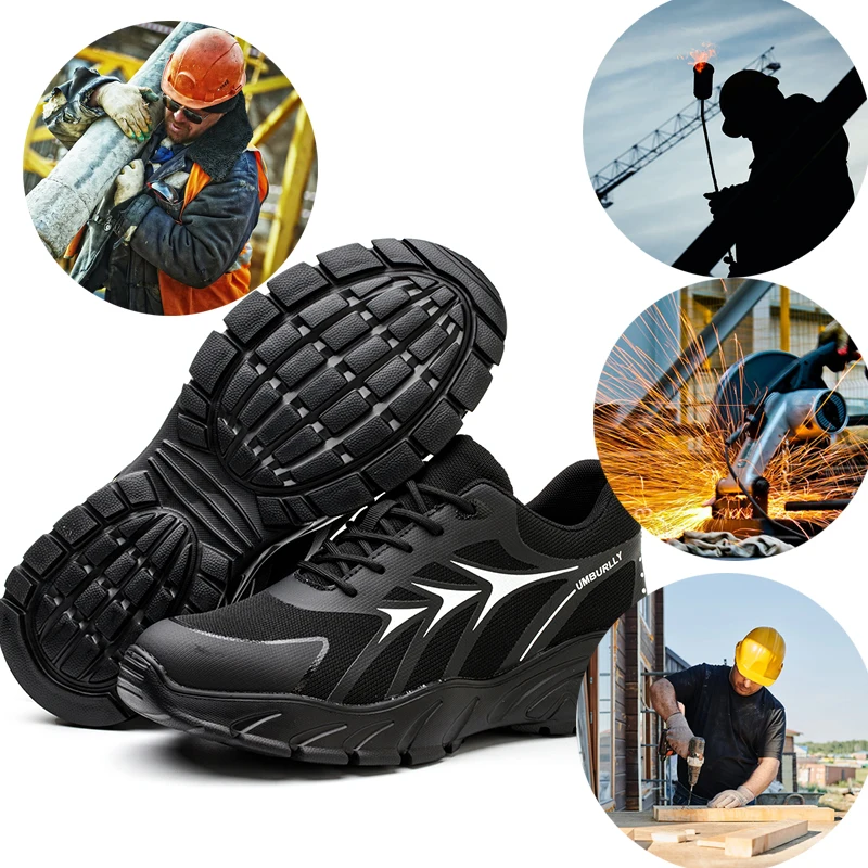 2023 Защитная обувь для мужчин, Защита от проколов, неразрушаемые рабочие ботинки, Защитная обувь со стальным носком, мужские легкие рабочие кроссовки