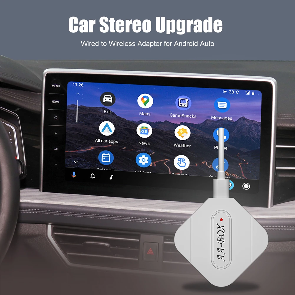 Android Auto Wireless Adapter Smart Ai Box Проводной беспроводной адаптер CarPlay Для Универсального автомобильного Мультимедийного Видеоплеера Автозапчасть