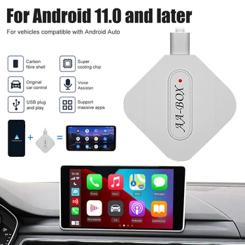 Android Auto Wireless Adapter Smart Ai Box Проводной беспроводной адаптер CarPlay Для Универсального автомобильного Мультимедийного Видеоплеера Автозапчасть
