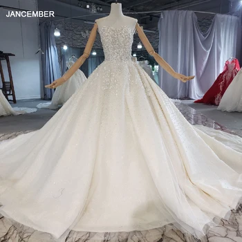 HTL1663-1 дубайские кружевные свадебные платья для невесты больших размеров, простое роскошное свадебное платье 2021, новое vestido de novia manga larga