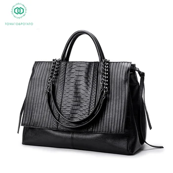 MKF брендовая дизайнерская женская сумка, роскошная простая сумка из крокодиловой кожи, женская сумка на цепочке, черная большая сумка-тоут, bolsas