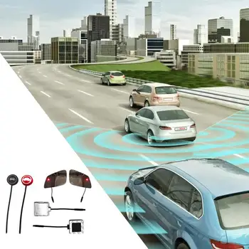 Автомобильный детектор слепых зон, Высокочувствительный радар, система датчиков слепых зон со светом, безопасность вождения, Автоматический сигнал Помощи при смене полосы движения