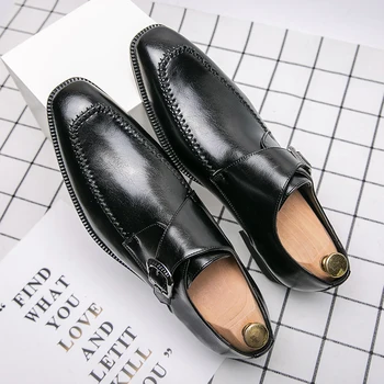 Итальянская брендовая мужская обувь из натуральной кожи, Мужская Официальная обувь высокого класса, Мужская модная деловая обувь, Универсальная мужская Повседневная обувь