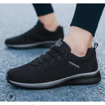 Мужские кроссовки, Дышащая сетчатая вязаная мужская обувь для бега, мягкие противоскользящие теннисные мужские кроссовки, Прогулочные мужские кроссовки, мужские 2023