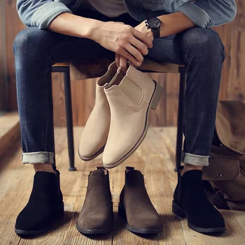 новое поступление, оригинальные кожаные ботинки для мужчин для отдыха, красивые ковбойские ботинки в уличном стиле, трендовые короткие ботинки 
