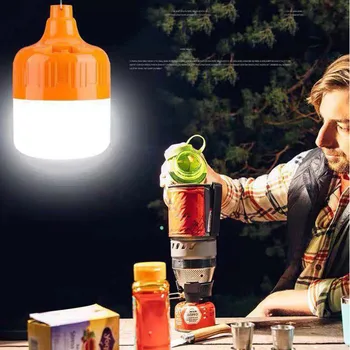 Светодиодная лампа для зарядки, водонепроницаемая USB-зарядка, аварийная лампа, фонарь для кемпинга, освещение ночного рынка на открытом воздухе
