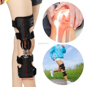 Шарнирный наколенник ROM, Иммобилайзер, бандаж для ног, Ортопедический ортез для поддержки коленной чашечки, регулируемый для левой или правой ноги